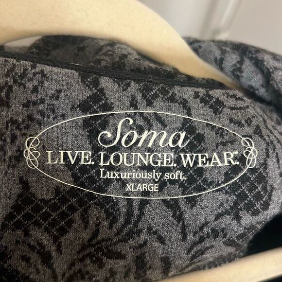 ✨Soma Lounge Floral Open Front Sz XL Cardigan✨ - Picture 5 of 7